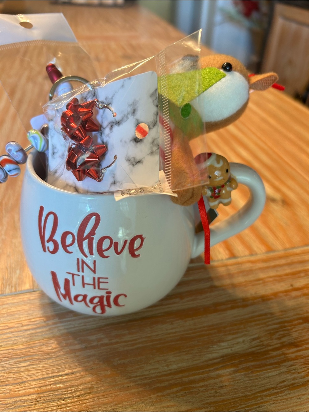 "Believe in the Magic" White Holiday Mug